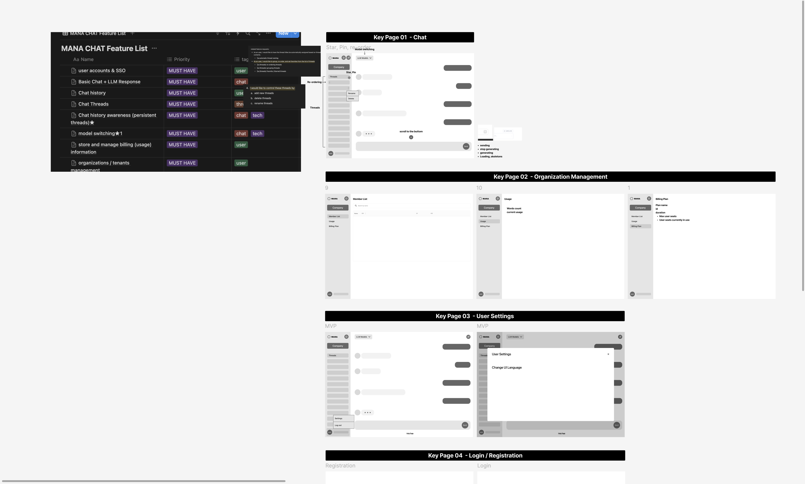 Revised wireframe with clarified model selection and MVP scope